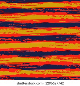 Seamless background of stripes. Vector watercolor. Fashionable hand-drawn lines. Grunge texture. Suitable for textile printing, packaging.
