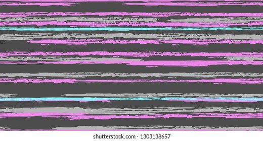 Seamless Background of Stripes. Vector Watercolor. Hand Drawn Lines in Watercolor Style. Grunge Stripes with Painted Brush Strokes.  Cloth, Textile Design, Linen, Fabric.
