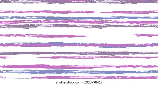 Seamless Background of Stripes. Vector Watercolor.  Fashionable Hand Lines. Grunge Stripes with Painted Brush Strokes.  Cloth, Textile Design, Linen, Fabric.