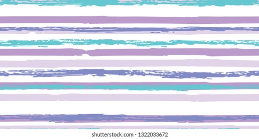 Seamless Background of Stripes. Vector Watercolor.  Fashionable Hand Lines. Grunge Stripes with Painted Brush Strokes.  Suitable for Textile Printing, Packaging.