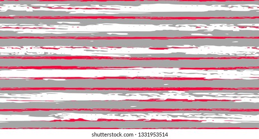 Seamless Background of Stripes. Vector Watercolor.  Fashionable Hand Lines. Grunge Texture.  Suitable for Textile Printing, Packaging.