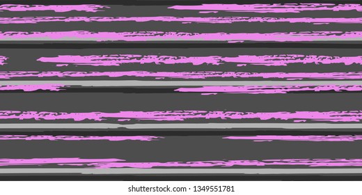 Seamless Background of Stripes. Vector Watercolor.  Fashionable Hand Lines. Grunge Texture.  Cloth, Textile Design, Linen, Fabric.