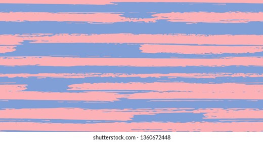 Seamless Background of Stripes. Vector Watercolor.  Fashionable Hand Lines. Grunge Stripes with Painted Brush Strokes.  Cloth, Textile Design, Linen, Fabric.