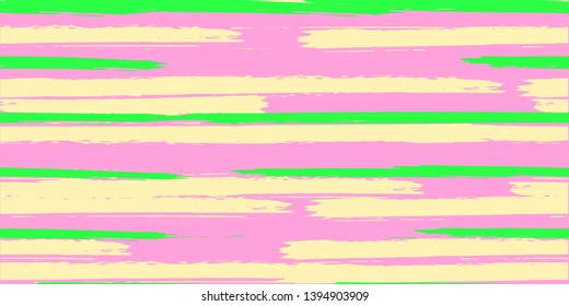 Seamless Background of Stripes. Vector Watercolor. Hand Drawn Lines in Watercolor Style. Grunge Texture.  Cloth, Textile Design, Linen, Fabric.