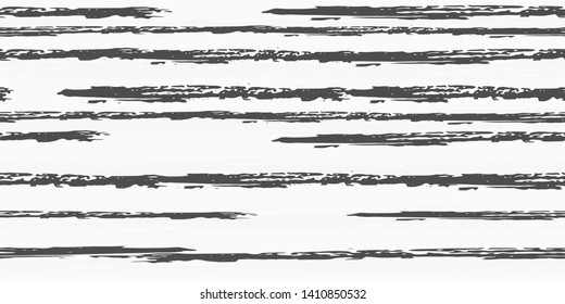 Seamless Background of Stripes. Vector Watercolor.  Fashionable Hand Lines. Grunge Stripes with Painted Brush Strokes.  Cloth, Textile Design, Linen, Fabric.