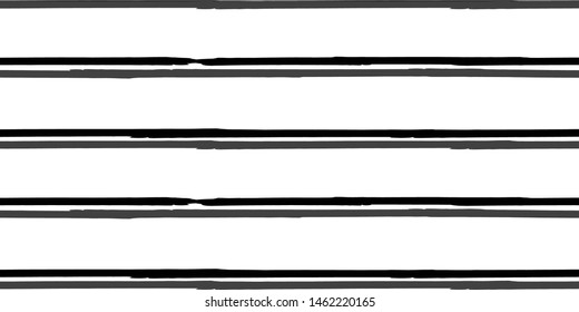 Seamless Background of Stripes. Vector Watercolor. Hand Drawn Lines in Watercolor Style. Grunge Stripes with Painted Brush Strokes.  Cloth, Textile Design, Linen, Fabric.