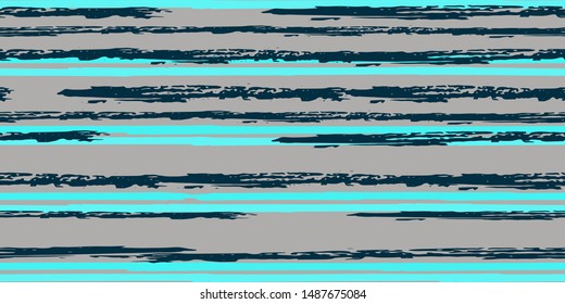 Seamless Background of Stripes. Vector Watercolor. Hand Drawn Lines in Watercolor Style. Grunge Stripes with Painted Brush Strokes.  Suitable for Textile Printing, Packaging.