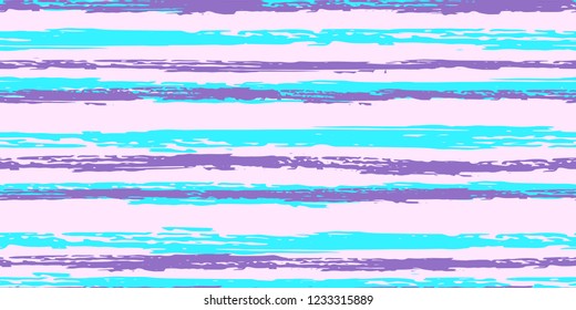 Seamless Background of Stripes. Watercolor Striped Fashion Print Design.  Fashionable Hand Lines. Grunge Texture.  Suitable for Textile Printing, Packaging.