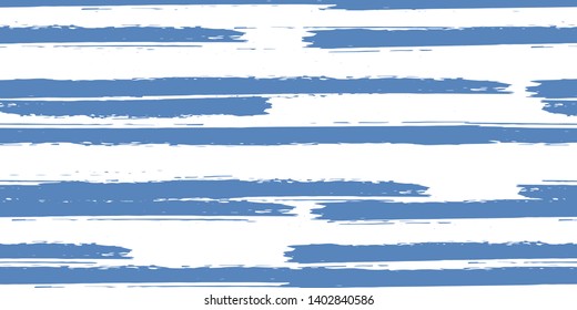 Seamless Background of Stripes. Watercolor Striped Fashion Print Design.  Fashionable Hand Lines. Grunge Stripes with Painted Brush Strokes.  Suitable for Textile Printing, Packaging.