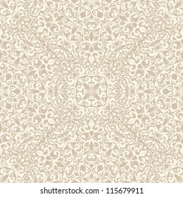 Seamless background in the style of beige damask