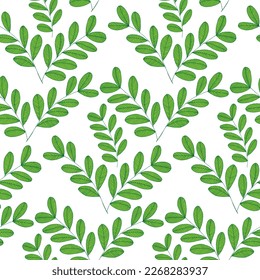 Seamless background in the style of nature.  Geometric ornament Leaf elements. Vector illustration. Used for wallpaper, wrapping paper for printing, textiles.