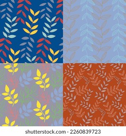 Seamless background in the style of nature. Vintage pattern. Geometric ornament Leaf elements. Vector illustration. Used for wallpaper, wrapping paper for printing, textiles.