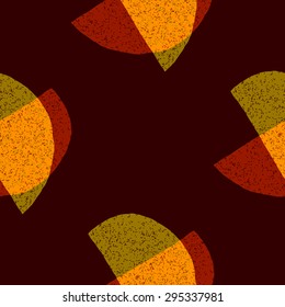 Seamless background with stylized citrus slices, vector illustration. 