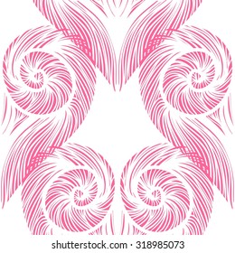 Seamless background with stylized hearts, vector illustration.