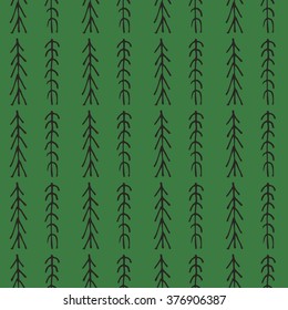 Seamless background with stylized trees. Forest bright pattern