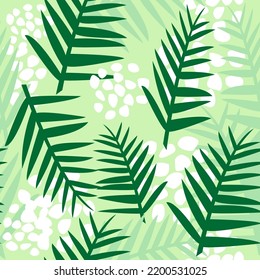 Seamless background with stylizes fern