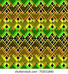 Seamless background suitable for wallpapers, backgrounds,textile, print and page fill.  Multy-colored pattern with geometric element for manufacturing. 