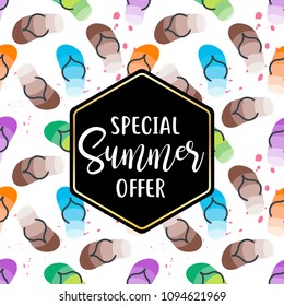 Seamless Background Summer Day Special Offer