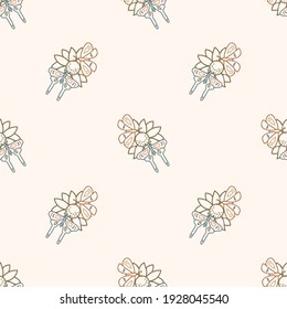 Seamless background swallow tail butterfly gender neutral pattern. Whimsical minimal earthy 2 tone color. kids nursery wallpaper or boho cartoon insect fashion all over print.