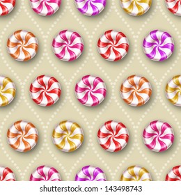 Seamless background with sweets. Eps 10