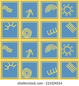 seamless background with symbols of Aboriginal art