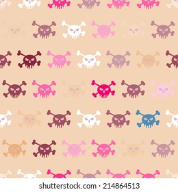 seamless background with symbols of Halloween