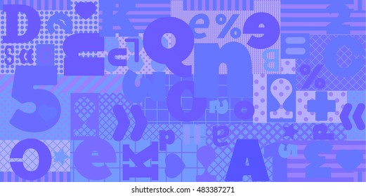 Seamless background with symbols. Menu pattern. Vector. Decorative elements for your packing design.