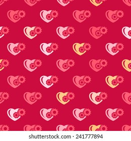 seamless background  with symbols of Valentine's Day for your design