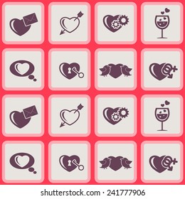 seamless background  with symbols of Valentine's Day for your design