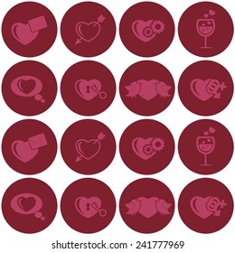 seamless background with symbols of Valentine's Day for your design