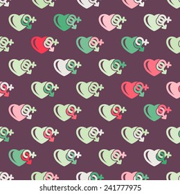 seamless background with symbols of Valentine's Day for your design