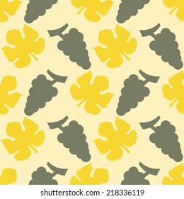 seamless background with symbols of wine making