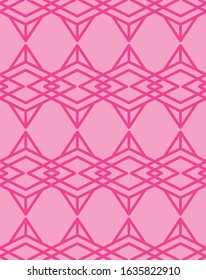 Seamless background, symmetrical pattern with a simple and regular style, pink color