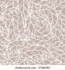 Seamless background with tender feathers