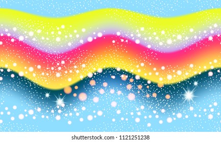 Seamless background for textile, bright retro seamless wallpaper with waves and light.