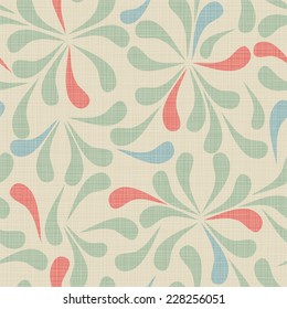 Seamless background of textile with colorful leaves. EPS Vector illustration