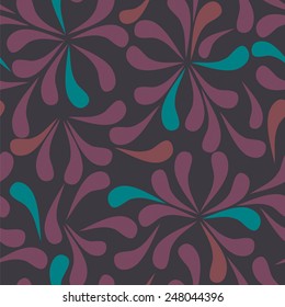 Seamless background of textile with colorful leaves. EPS Vector illustration