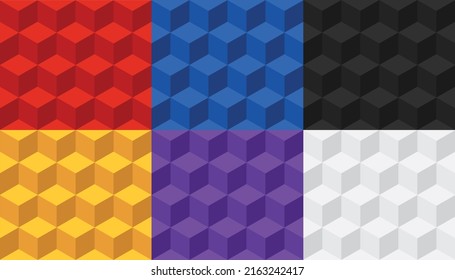 Seamless background texture in 6 colors. Vector illustration wallpaper.