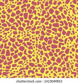 Seamless background with texture of cheetah, jaguar, lynx, leopard, Africa. Texture of animal wild savanna. Imitation of color wild cats. Abstraction of animal skin. For textiles, design, scrapbooking