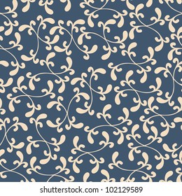 Seamless background texture with floral ornament, vector pattern