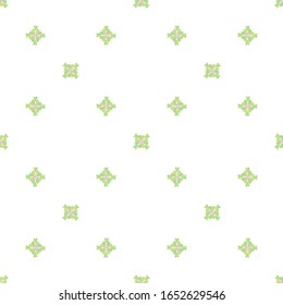 Seamless background texture with green shamrock leaves.