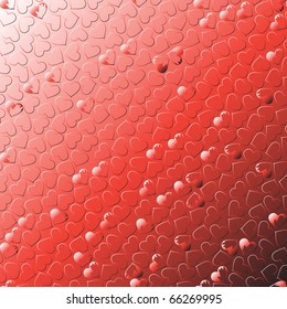 A seamless background  texture of mini hearts. EPS10 vector format.