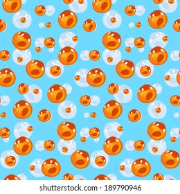 Seamless background texture of realistic red caviar