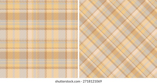 Seamless background texture of textile tartan pattern with a plaid check vector fabric. Set in coffee colours for golf fashion essentials for the course.