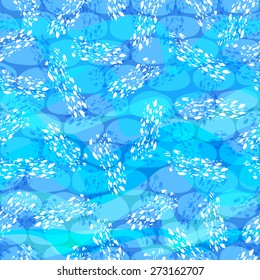 Seamless background of texture of water. Vector illustration.