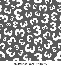 Fondo sin inconvenientes con la combinación de números "tres".