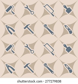 Seamless background with  tools related for your design