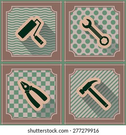Seamless background with  tools related for your design