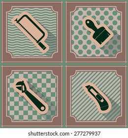 Seamless background with  tools related for your design