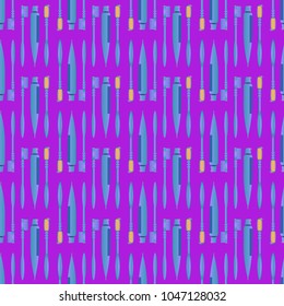 Seamless background with a toothbrush and toothpaste.